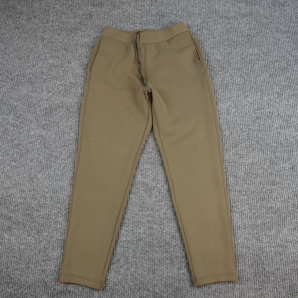 Uniqlo Sweatpants Womens Small Beige Knit Jogger Elastic Waist Pockets Stretch